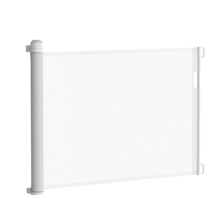 XMTECH Türschutzgitter Ausziehbar Treppenschutzgitter 0-180cm Weiss Einziehbares Treppenschutzrollo,