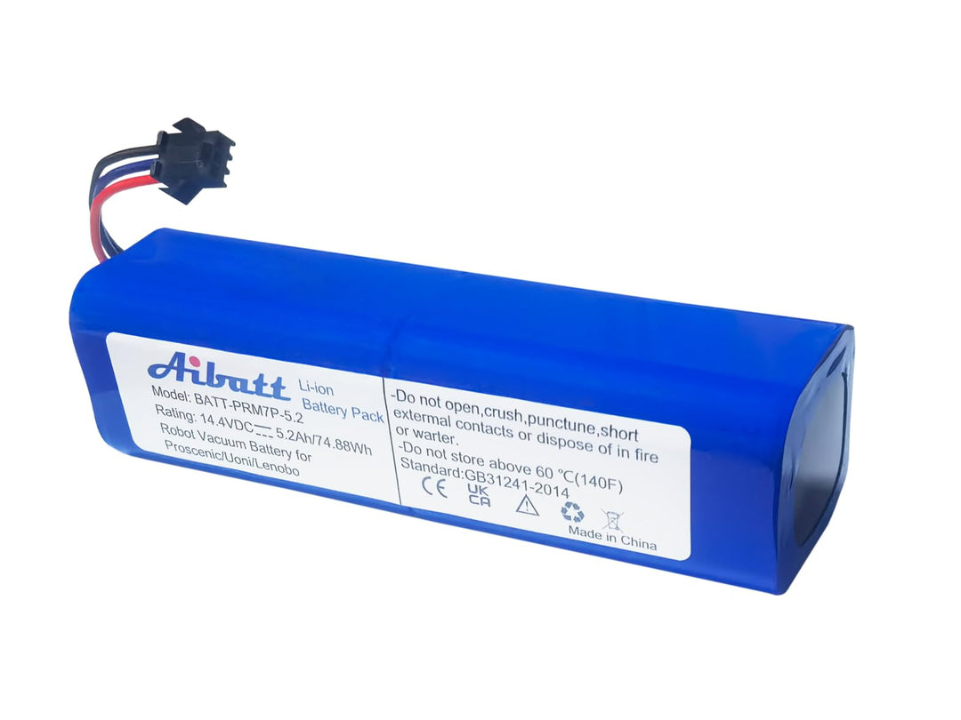 Aibatt Li-Ion Akku 14.4v 5200mAh Ersatzakku für Proscenic M7 Pro,LDS M7 Pro,M8 Pro,M7 Max,U6 Roboter