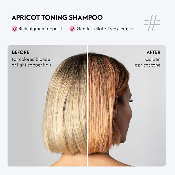 Four Reasons Farbmaske Tonisierendes Shampoo Aprikose farben 250 ML – Sulfatfreie Pigmentiertes Pfle