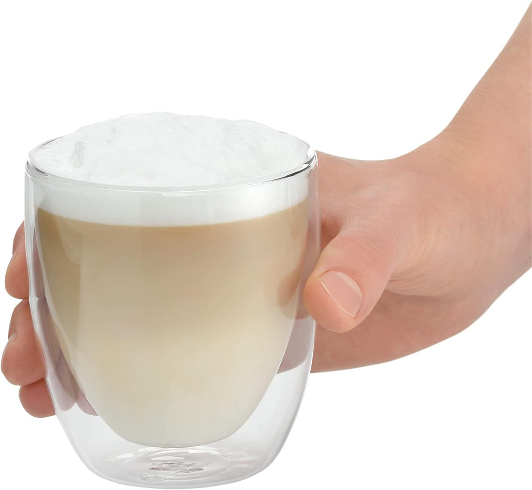 WMF Kult doppelwandige Cappuccino Gläser Set 6-teilig, doppelwandige Gläser 250ml, Schwebeeffekt, Th