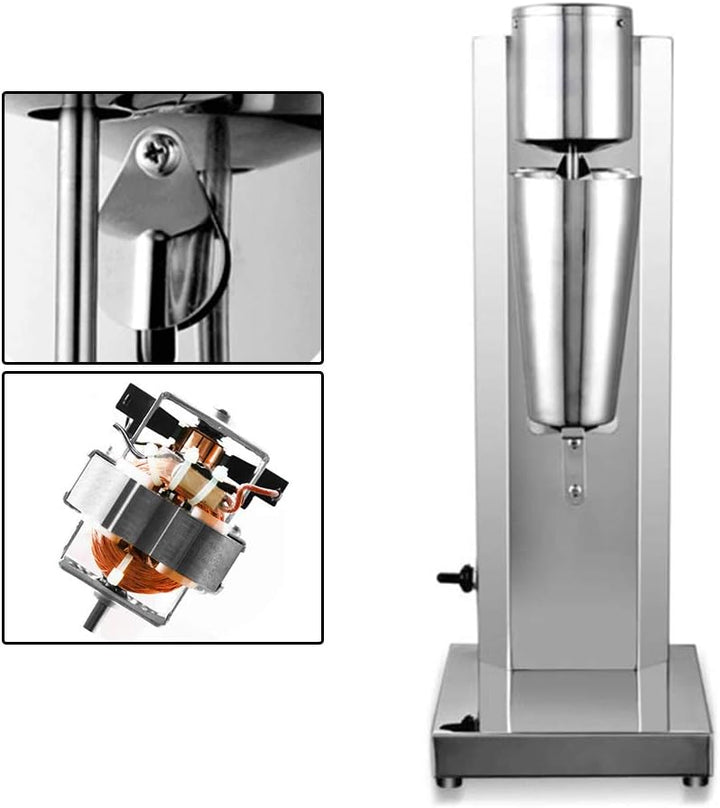 Edelstahl-Milchshaker - Getränkemixer - elektrischer Standmixer - Shaker - 650 ml Becher - 180 W, fü