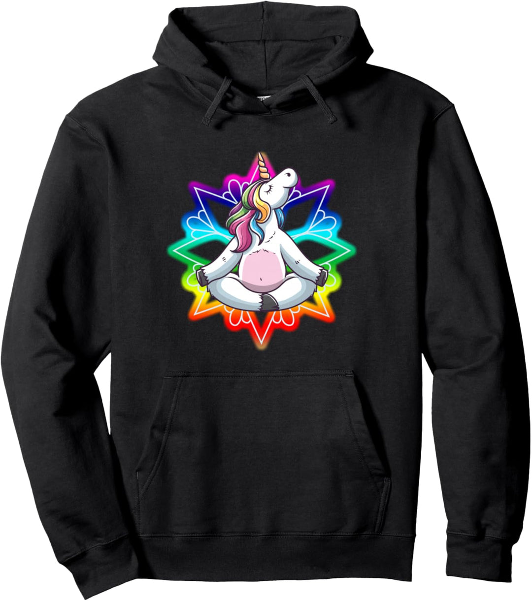 Meditierendes Einhorn Pullover Hoodie
