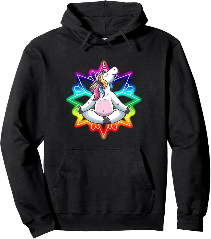 Meditierendes Einhorn Pullover Hoodie