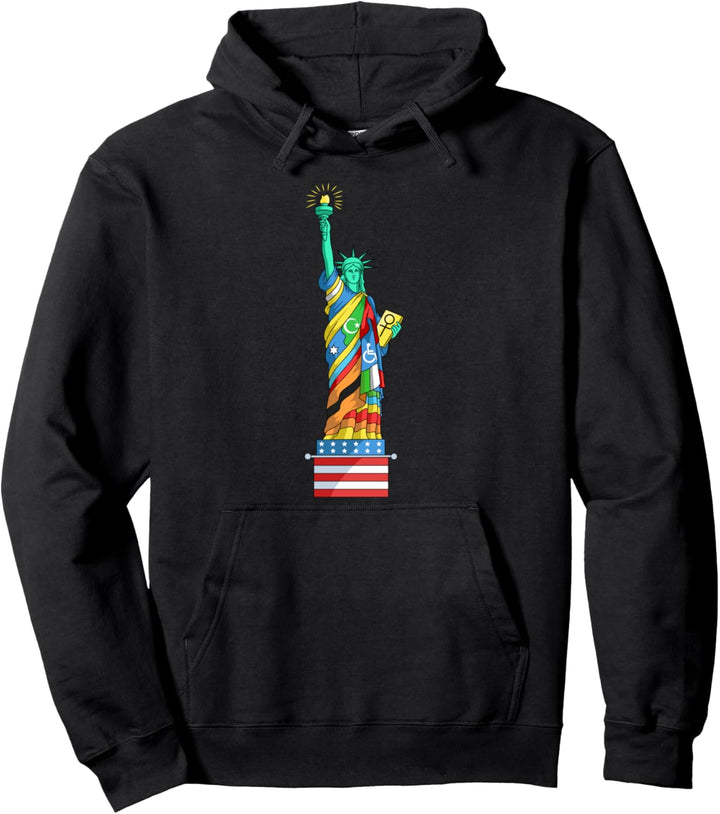 Anti Rasicm - Menschenrechte Freiheitsstatue Antirassismus Pullover Hoodie