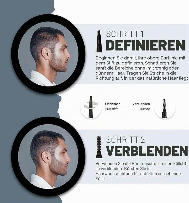 VOID Homme Bart stift (Hellbraun) Herren Bartfüller und Bartstift, Bart Farbe und Bartfüller zum Fül