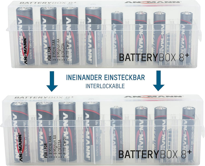 ANSMANN Batteriebox für AAA Micro, AA Mignon Akkus & Batterien, Spezialbatterien & Speicherkarten -
