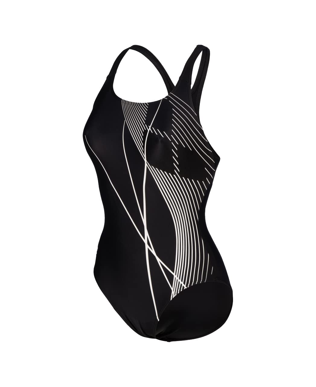 ARENA Damen Women's Branch Swimsuit Swim Pro Back Lb One Piece Swimsuit 36 Black-white, 36 Black-whi