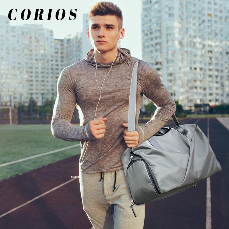 CORIOS Reisetaschen Duffle Bag für Herren/Damen Nylon Sporttasche Fitnesstasche Weekender Übernachtu