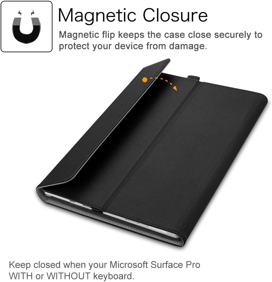 FINTIE Hülle für Microsoft Surface Pro 7+/ 7/6/ 5/4/ 3 Tablet 12.3 Zoll - Multi-Sichtwinkel Hochwert