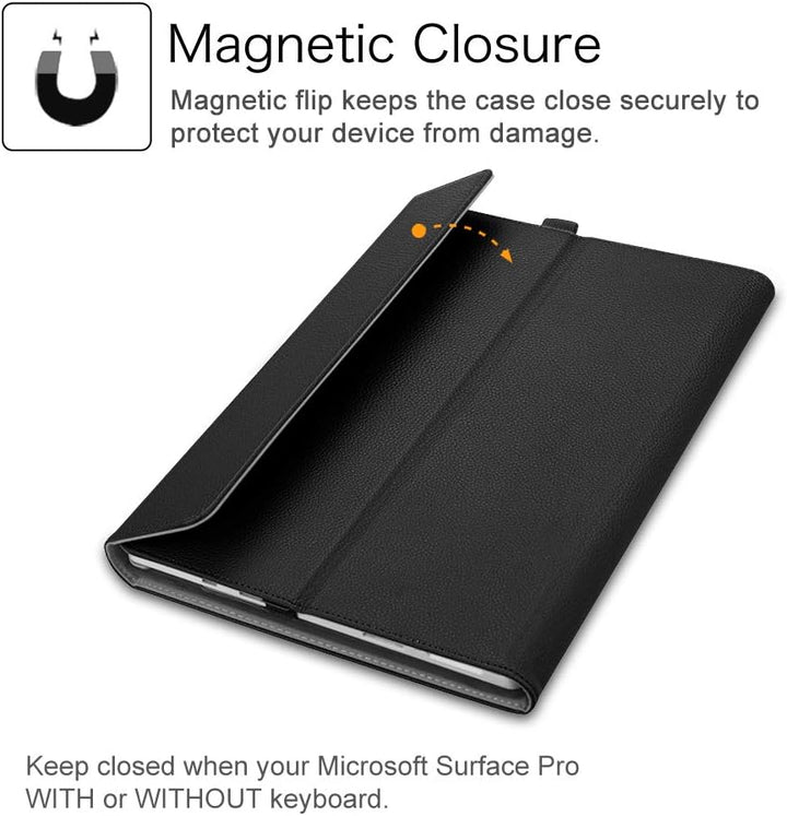 FINTIE Hülle für Microsoft Surface Pro 7+/ 7/6/ 5/4/ 3 Tablet 12.3 Zoll - Multi-Sichtwinkel Hochwert