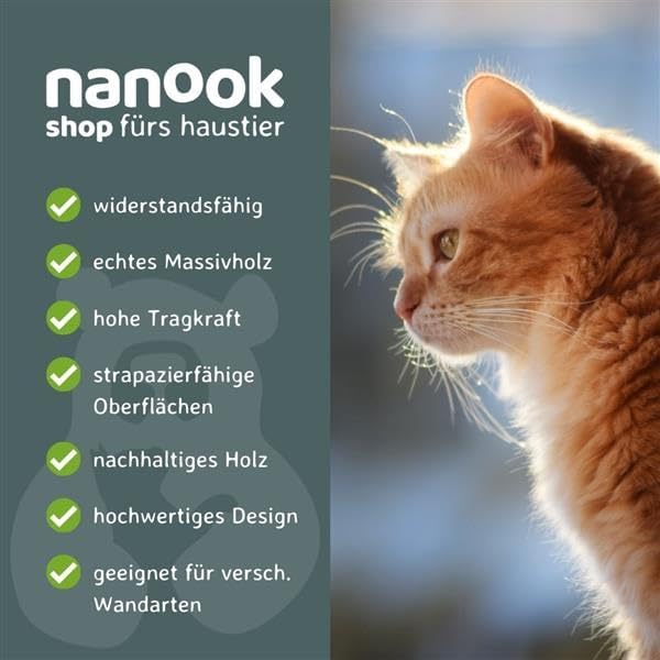 nanook Katzen Wandliegeplatz Wand Katzenliege Hängematte Kratzbaum Katzenbett Kletterwand - 60 cm -