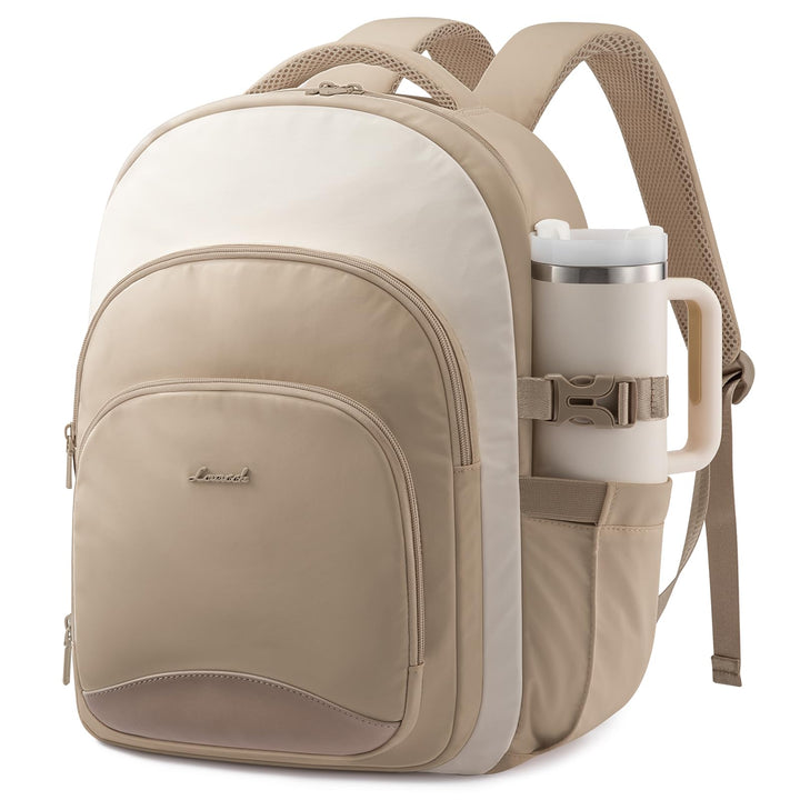 LOVEVOOK Rucksack Damen, 15,6 Zoll Laptop Schulrucksack Wasserdicht, Schultasche Teenager Backpack W