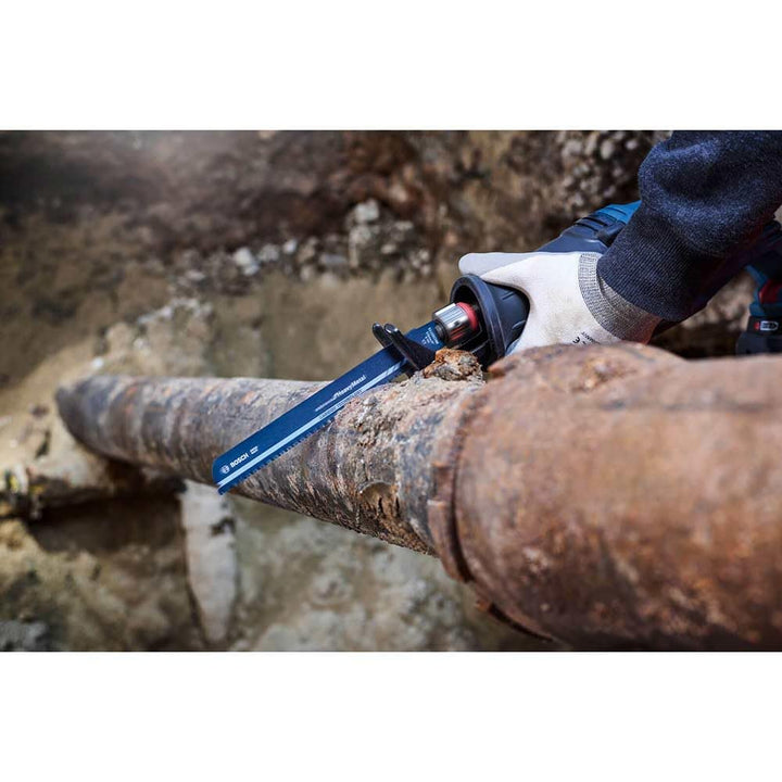 Bosch Professional 5 Stück Säbelsägeblatt S 1136 CHF Endurance for Heavy Metal (für Metall, 225 x 25