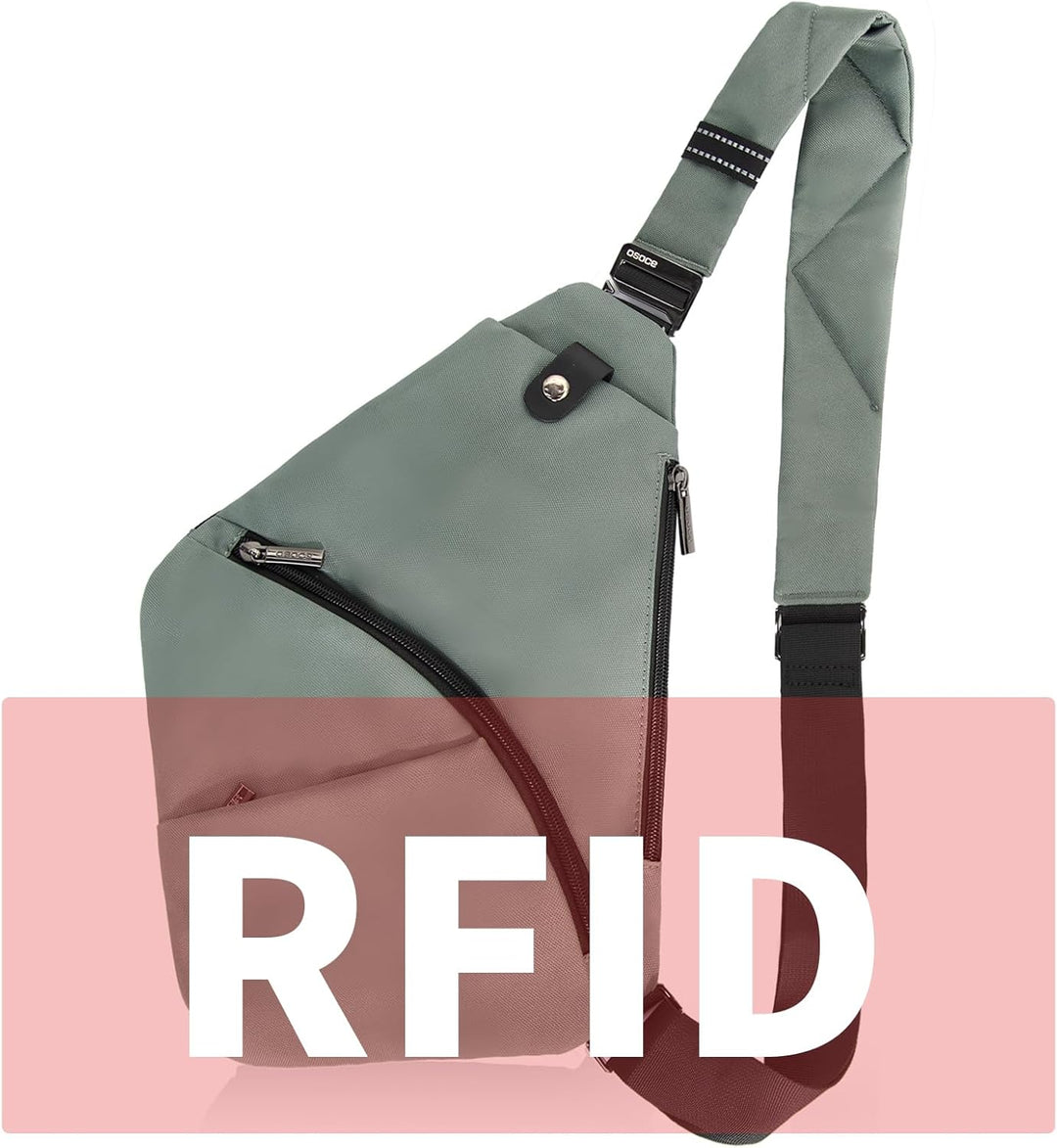 Umhängetaschen Herren RFID Wasserfeste Mini Bauchtasche Mehrere Taschen Schultertasche Anti-Diebstah
