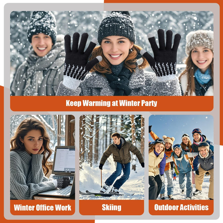 USB Beheizte Handschuhe für Männer Frauen, Winter Hände Warm Handschuh Vollhände Touchscreen Laptop