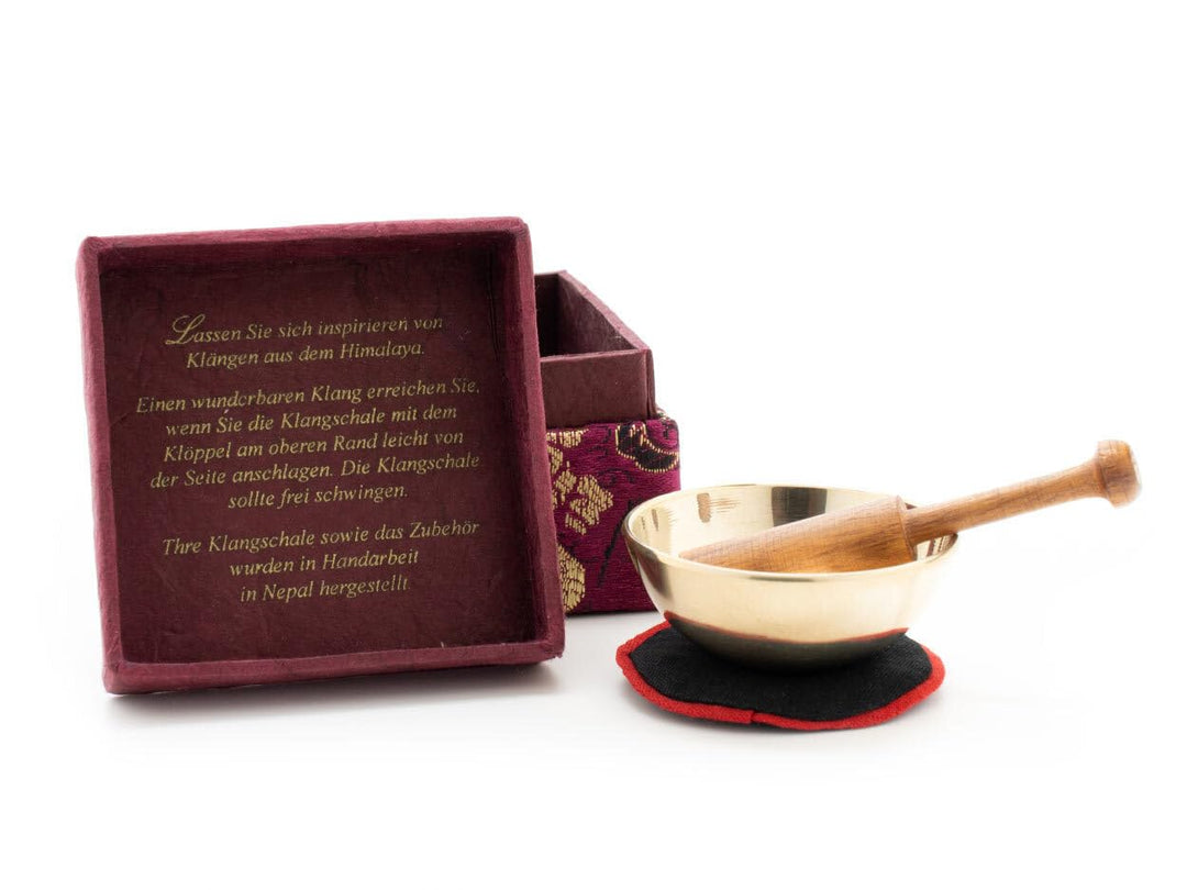 Mini-Klangschale - Set in Box mini violett/brokat longevity 5146, Sonstiges