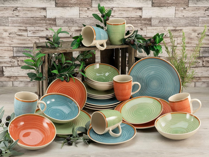 CreaTable, 22851, Serie COUNTRY, Geschirrset, Kombiservice 24