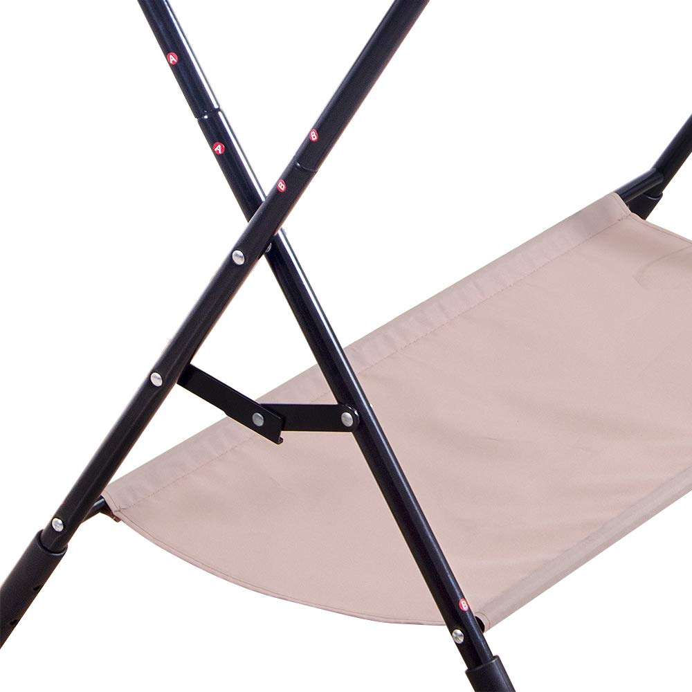 Baby Wickelkombi - klappbare Wickelkommode, mobiler Wickeltisch mit Wickelauflage, Sicherheitsgurt u
