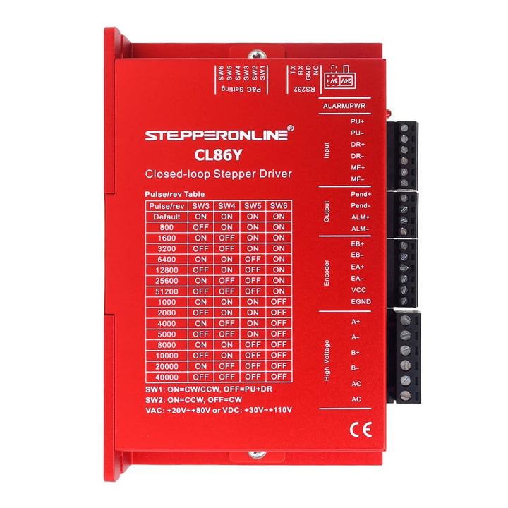 STEPPERONLINE Closed Loop Schrittmotor 1 Achse CNC KIT V2.0 12.00Nm 6.0A Nema 34 Motor & 0-8.5A 20-8