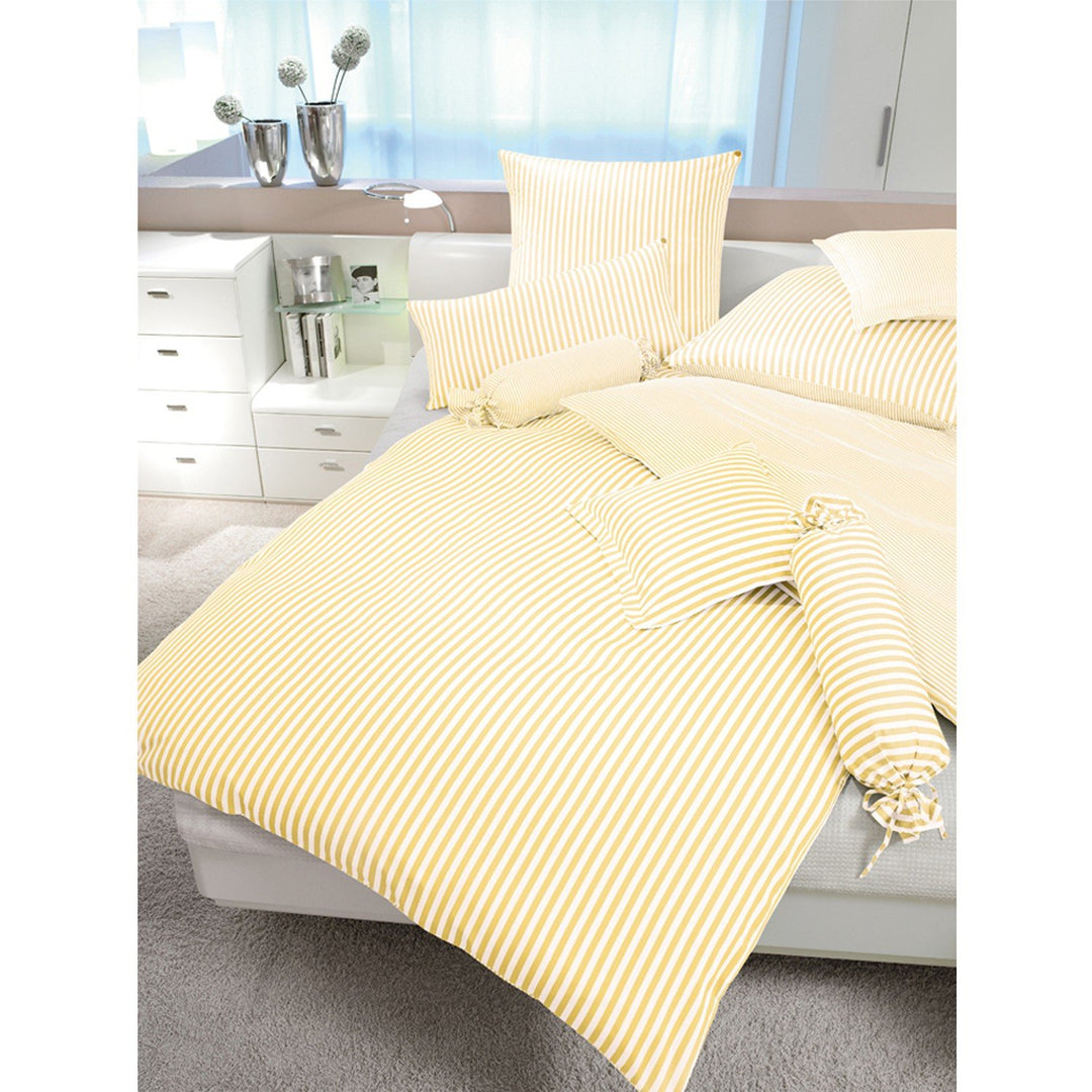 Janine Bettwäsche Modern Classic 3912 hellgelb - 13 80x80 cm - 155x220 cm 80x80 cm - 155x220 cm Hell