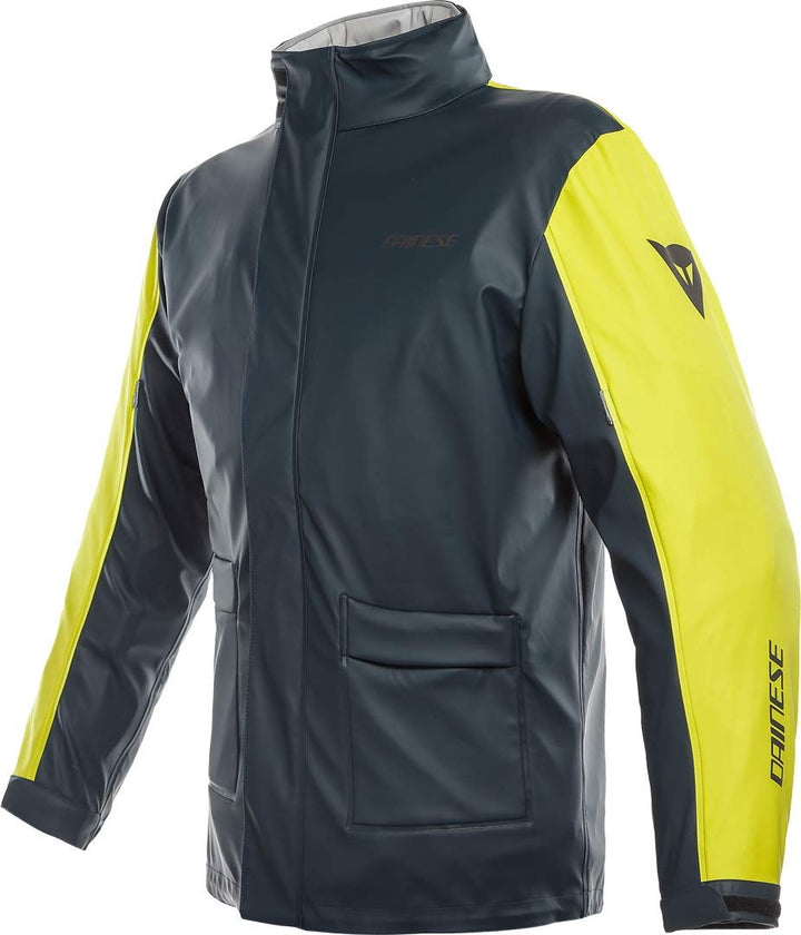 Dainese Storm Regenjacke Schwarz/Neon/Gelb S, S