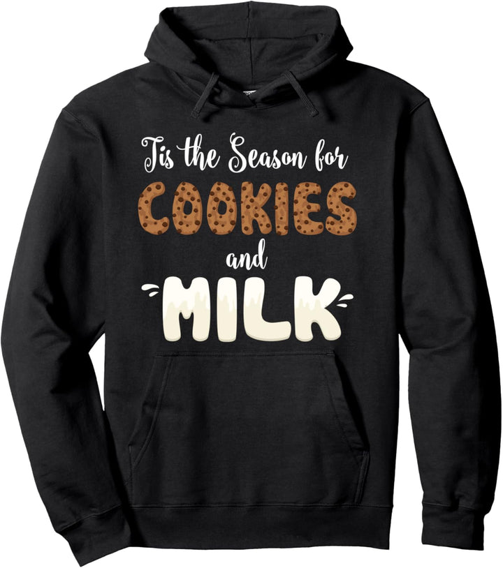 Tis Die Jahreszeit für Kekse und Milch Lustige Weihnachtsferien Pullover Hoodie