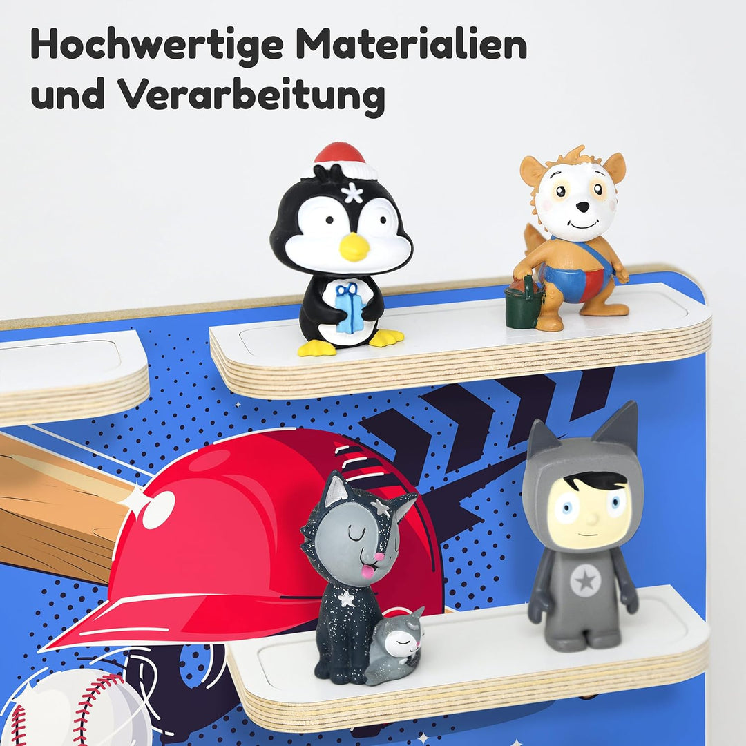stadtecken Holzregal für Musikbox – Passend für Toniebox & ca. 35 Tonies | Perfekte Aufbewahrung für