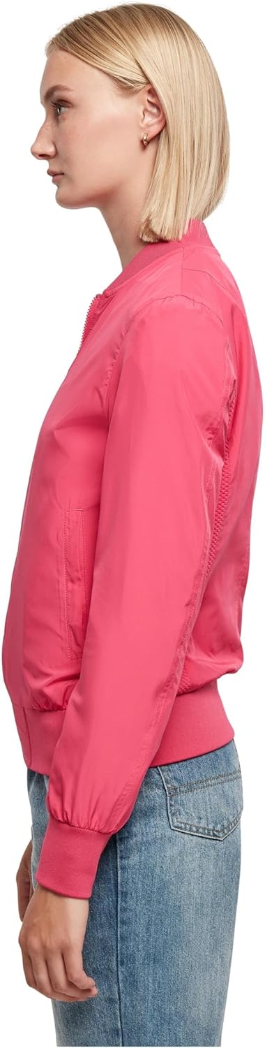 Urban Classics Damen Bomberjacke Ladies Light Bomber Jacket, leichte Fliegerjacke für Frauen in viel