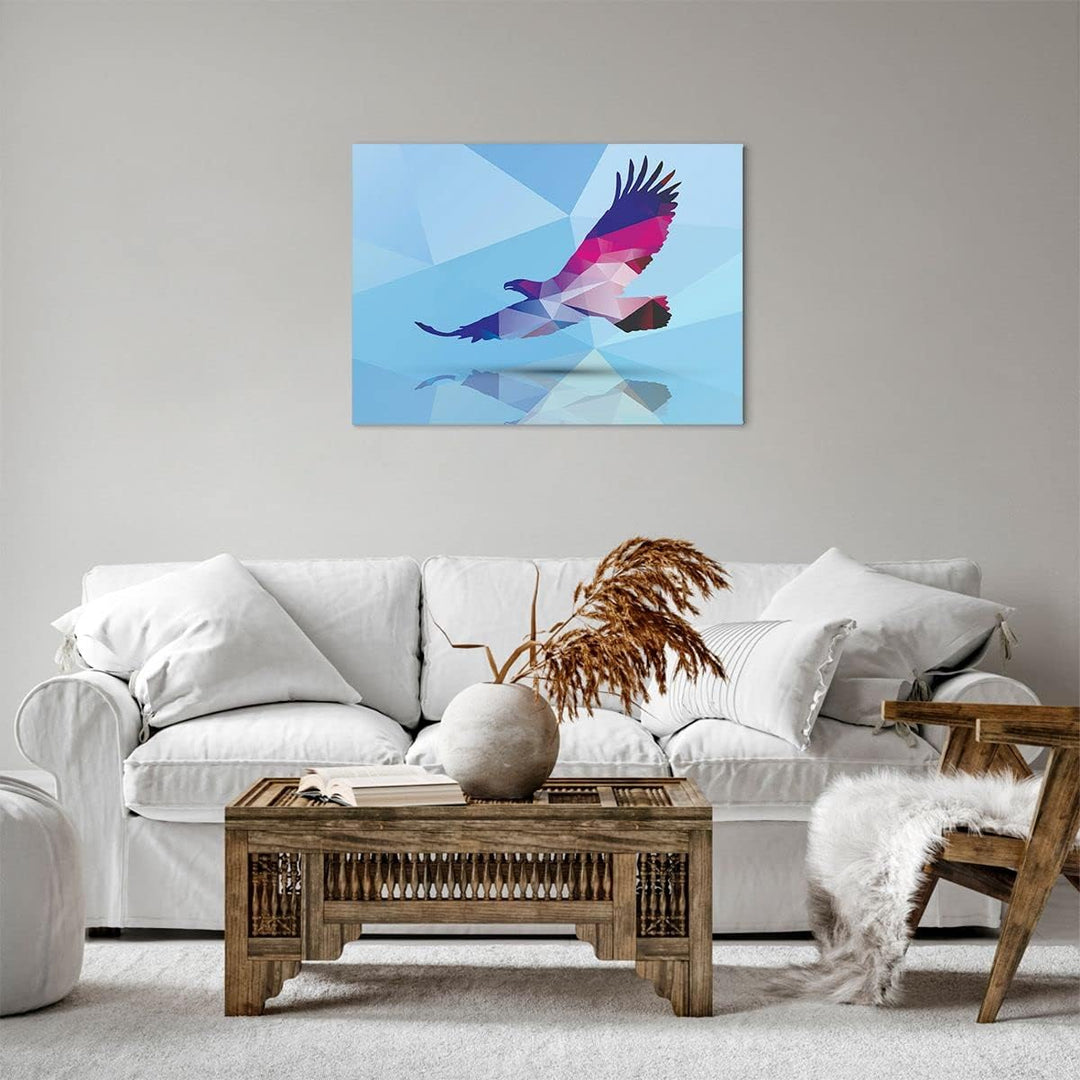 Bilder auf Leinwand Eagle Illustration modern Grafik Leinwandbild 70x50cm Wandbilder Dekoration Wohn