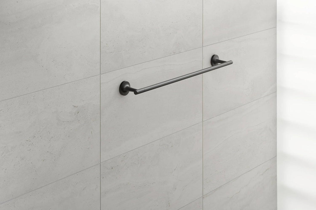 Duravit Badetuchhalter Starck T, einarmig, Wandmontage, 61 cm, Schwarz Matt Badetuchhalter 61 cm Sch