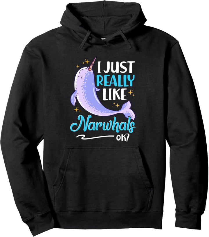 Lustige ich einfach wirklich wie Narwale Kostüm Geschenk Pullover Hoodie