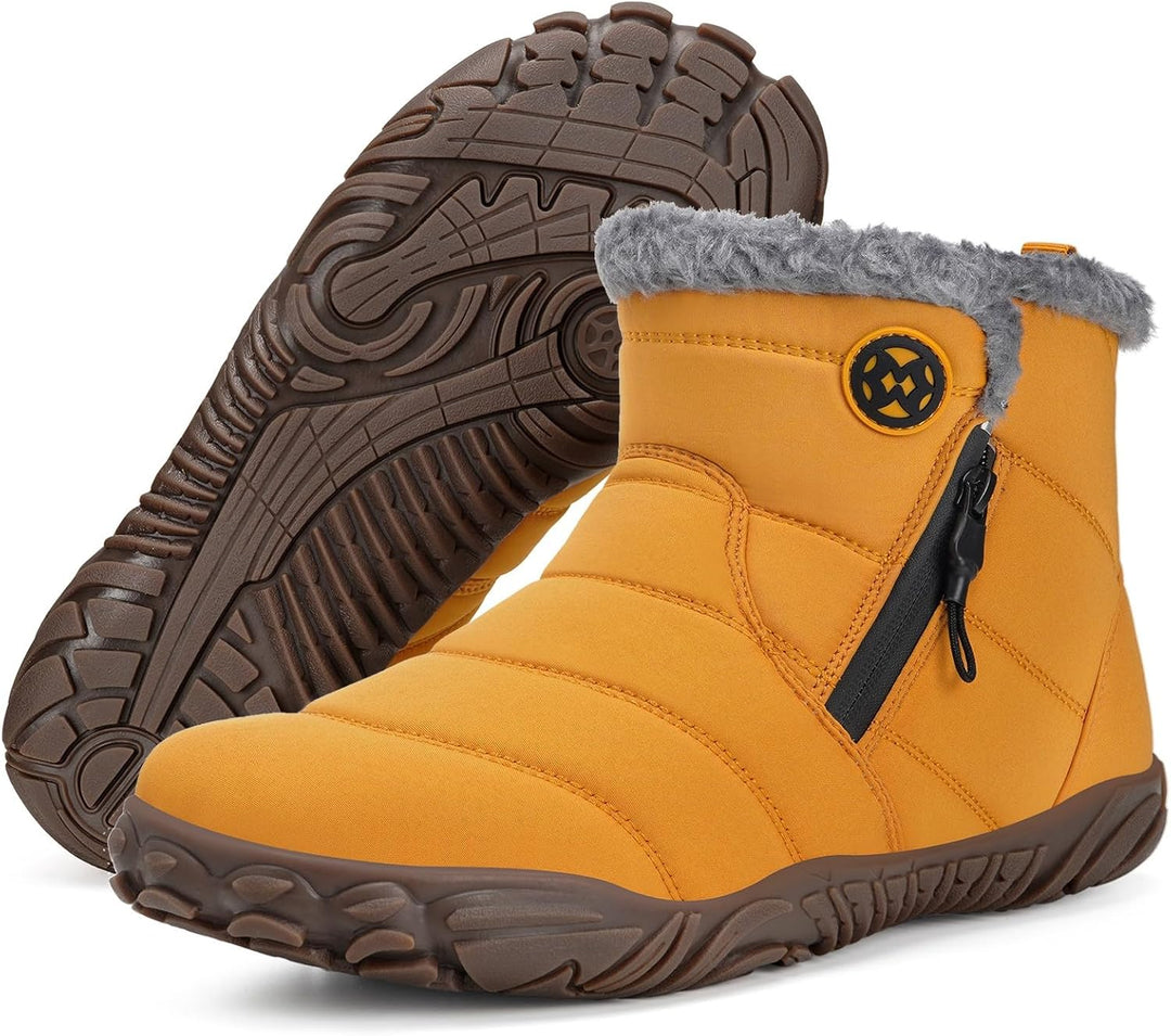 Barfussschuhe Herren Gefüttert Winterschuhe Damen Warm Winterstiefel Winter Rutschfeste Breite Zehen