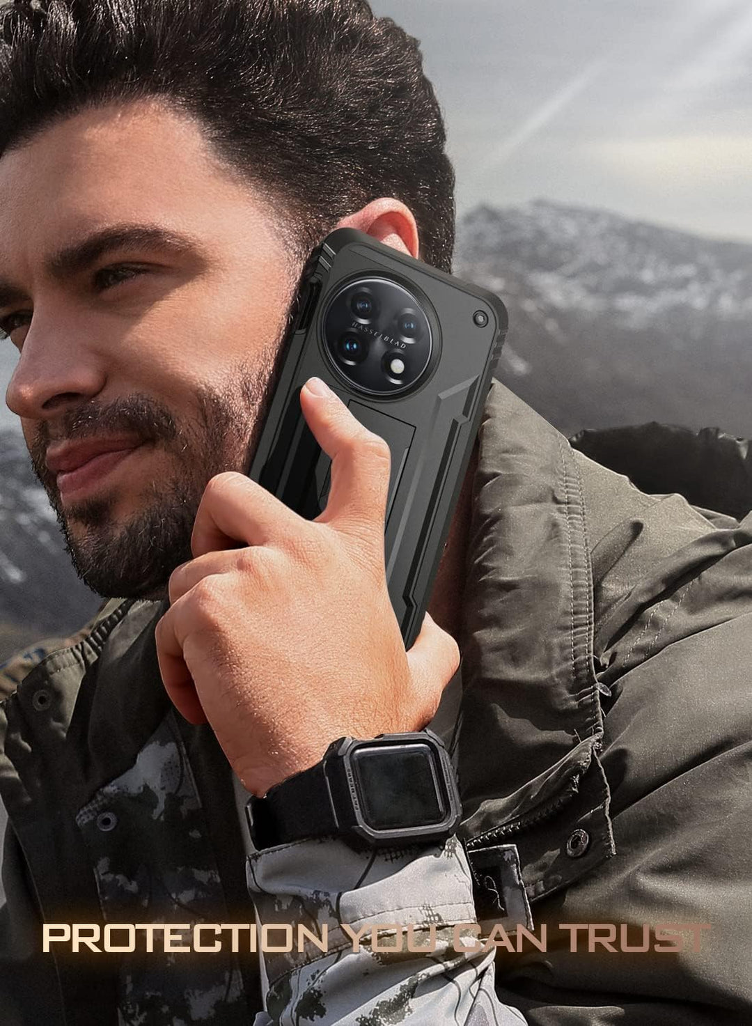 Poetic Revolution Hülle Kompatibel mit OnePlus 11 5G 6,7 Zoll, Ganzkörper Schutzhülle mit Ständer un