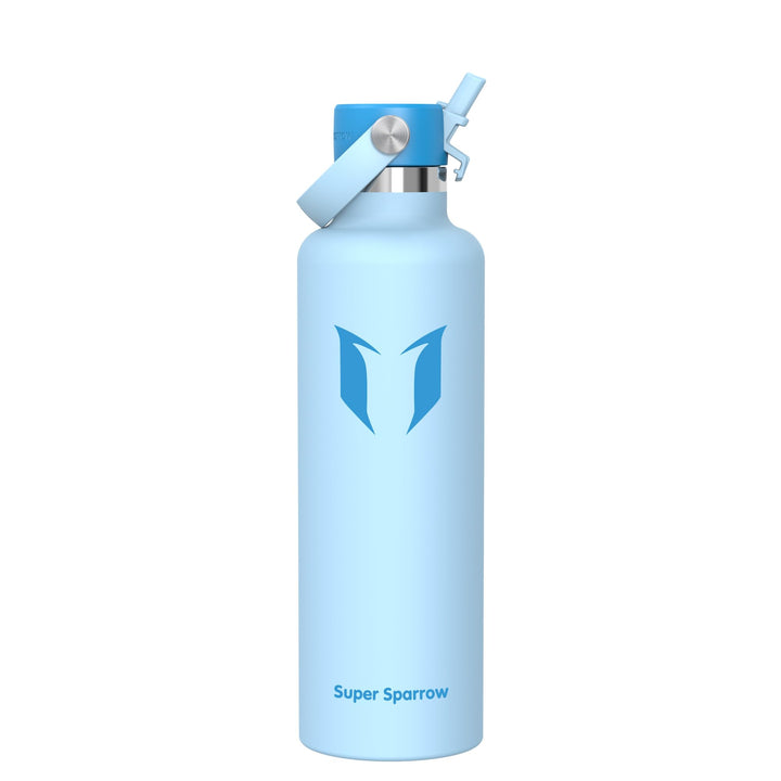 Super Sparrow Trinkflasche Edelstahl - Thermobecher - 350ml, 500ml, 750ml, 1L, 1.2L - FlipFlow Trink
