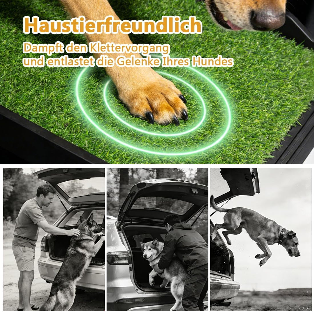 Hunderampe Klappbar Auto Hundetreppe Anti-Rutsch Hund Autorampe Kofferraumrampe Hunde-Treppe für Hau