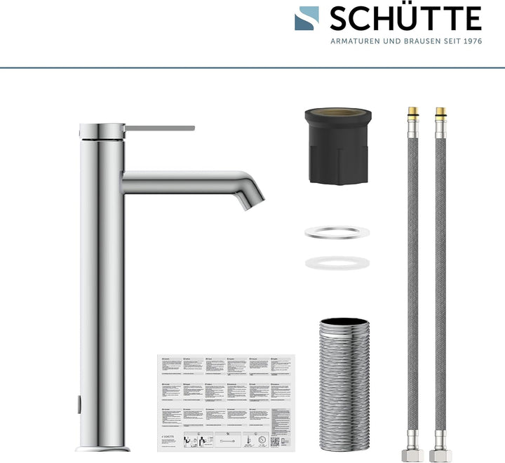SCHÜTTE Waschtischarmatur für Aufsatzwaschbecken LOS ANGELES 33110, Wasserhahn Bad hoher Auslauf, ho