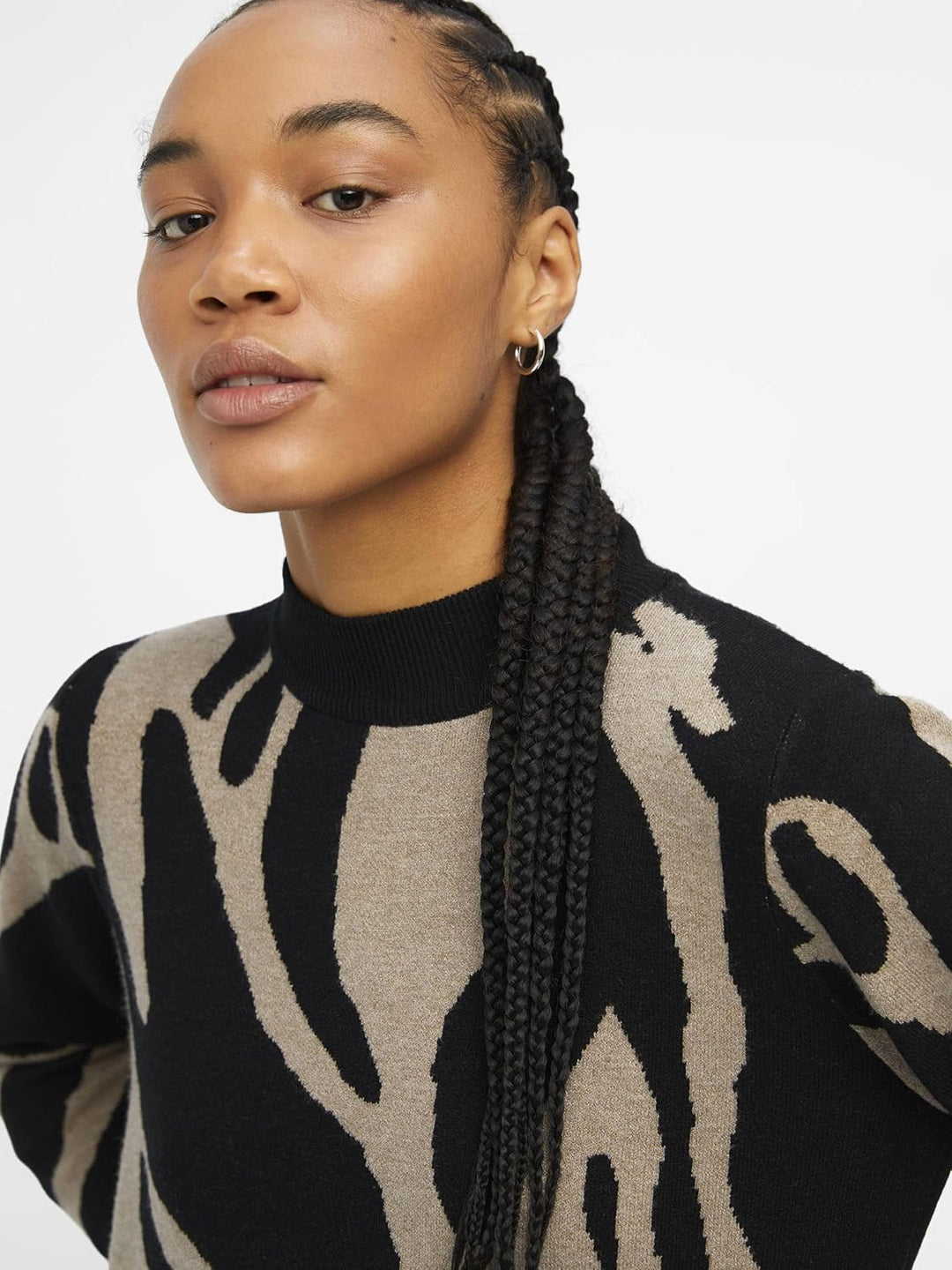 OBJRAY L/S Knit Dress AOP NOOS