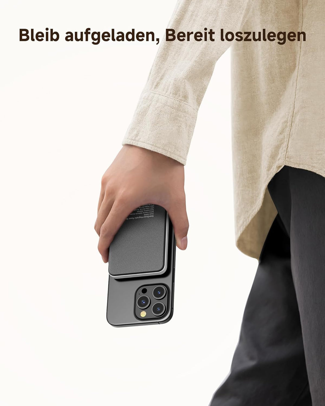 SwanScout 3 in 1 Magnetische Induktive Ladestation, 5000mAh Powerbank Kompatibel mit Magsafe für iPh