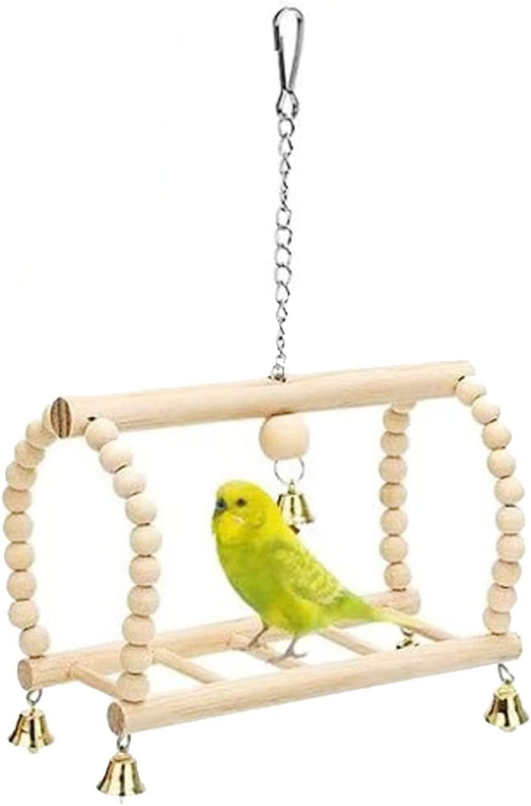 Allazone 14 Stück Sitzstangen Papagei Spielzeug Set, Papageienschaukel Vogelschaukel, Sitzstangen fü