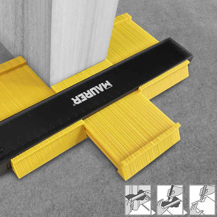MAURER 7020405 Konturenmesser 130x250 mm mit Schloss, Formmessgerät, Profilduplizierer, präzise, ein