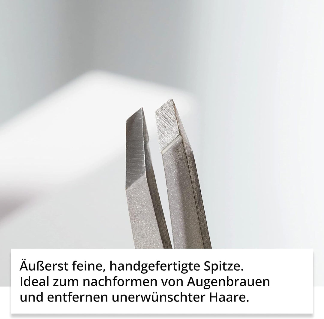 Rubis Augenbrauenpinzette Elegance mit schräger Spitze bringt Augenbrauen perfekt in Form Made in Sw