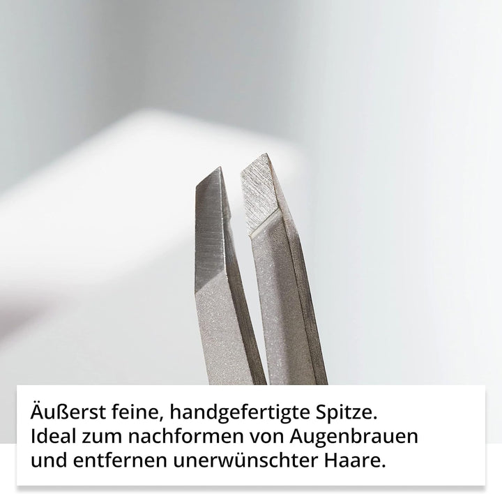 Rubis Augenbrauenpinzette Elegance mit schräger Spitze bringt Augenbrauen perfekt in Form Made in Sw