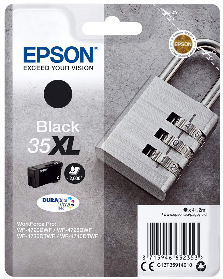 Epson Black 35xl, C13T35914020, Schwarz, Standard