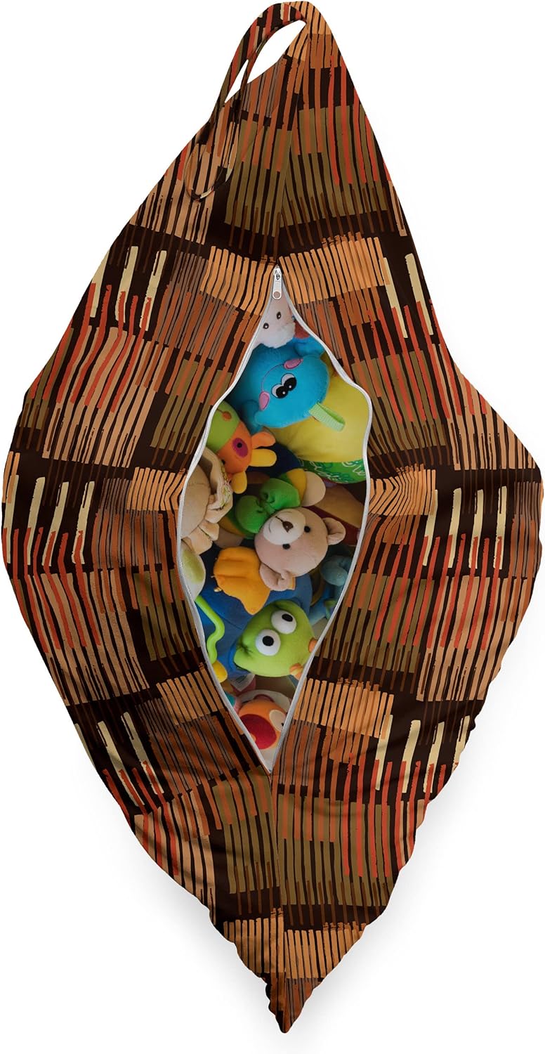 ABAKUHAUS Ethnisch Unicorn Spielzeugtasche Liegestuhl, Geometrische Streifen-Design, Hochleistungsku