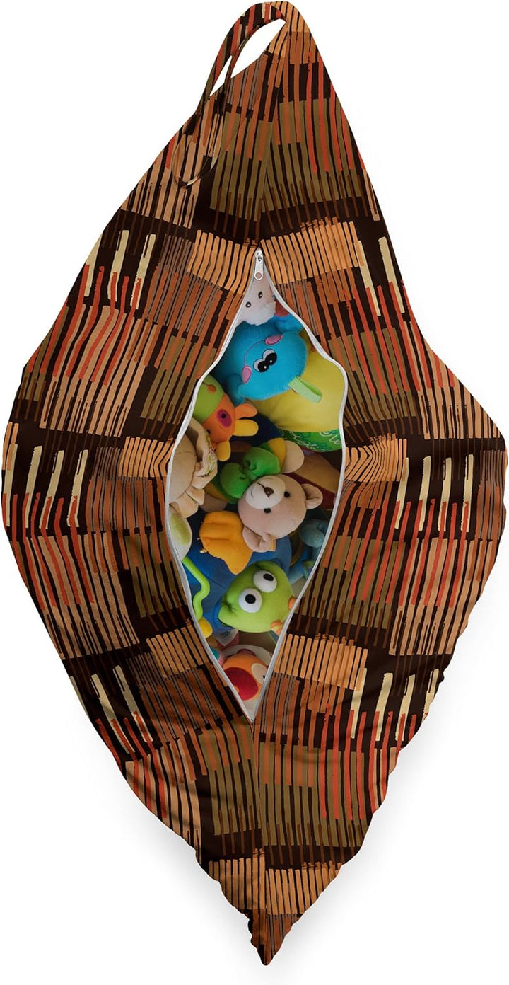 ABAKUHAUS Ethnisch Unicorn Spielzeugtasche Liegestuhl, Geometrische Streifen-Design, Hochleistungsku