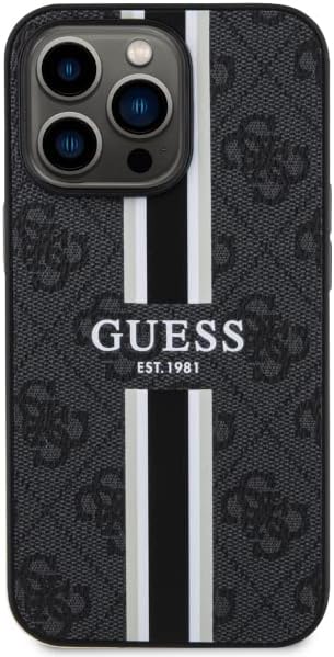Guess GUHMP13LP4RPSK Hülle für iPhone 13 Pro / 13 6,1" Schwarz hardcase 4G Printed Stripes