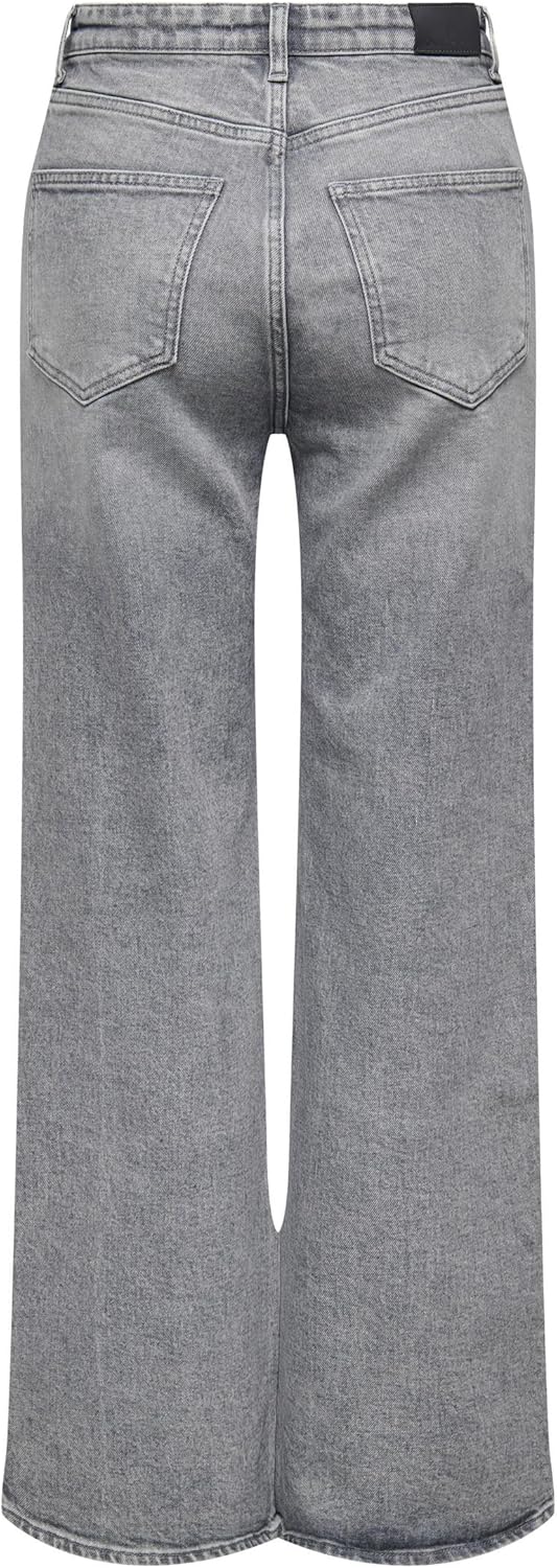 ONLY Female Jeans mit weitem Bein ONLJUICY Hohe Taille Weiter Beinschnitt Jeans 25W / 30L Medium Gre