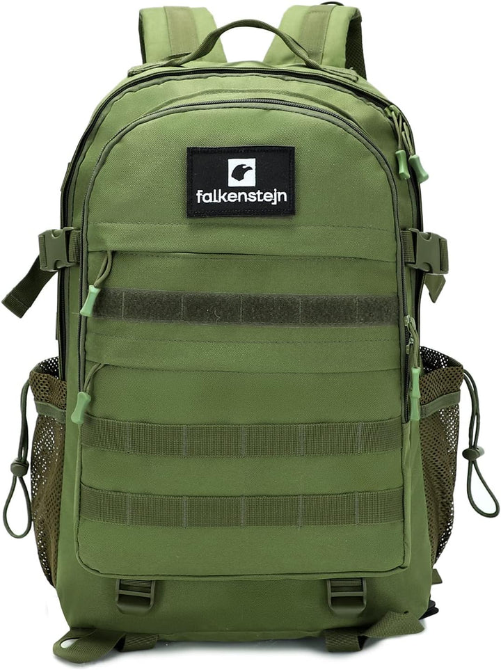 FALKENSTEJN Rucksack für Freizeit Outdooraktivitäten Schule Arbeit Multifunktionsrucksack Army 35L/4