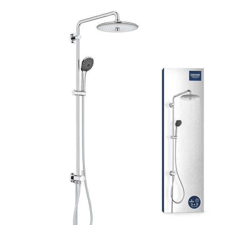 GROHE Vitalio Joy Shower System 260 - Duschsystem mit Umstellung (für die Wandmontage, 3 Strahlarten