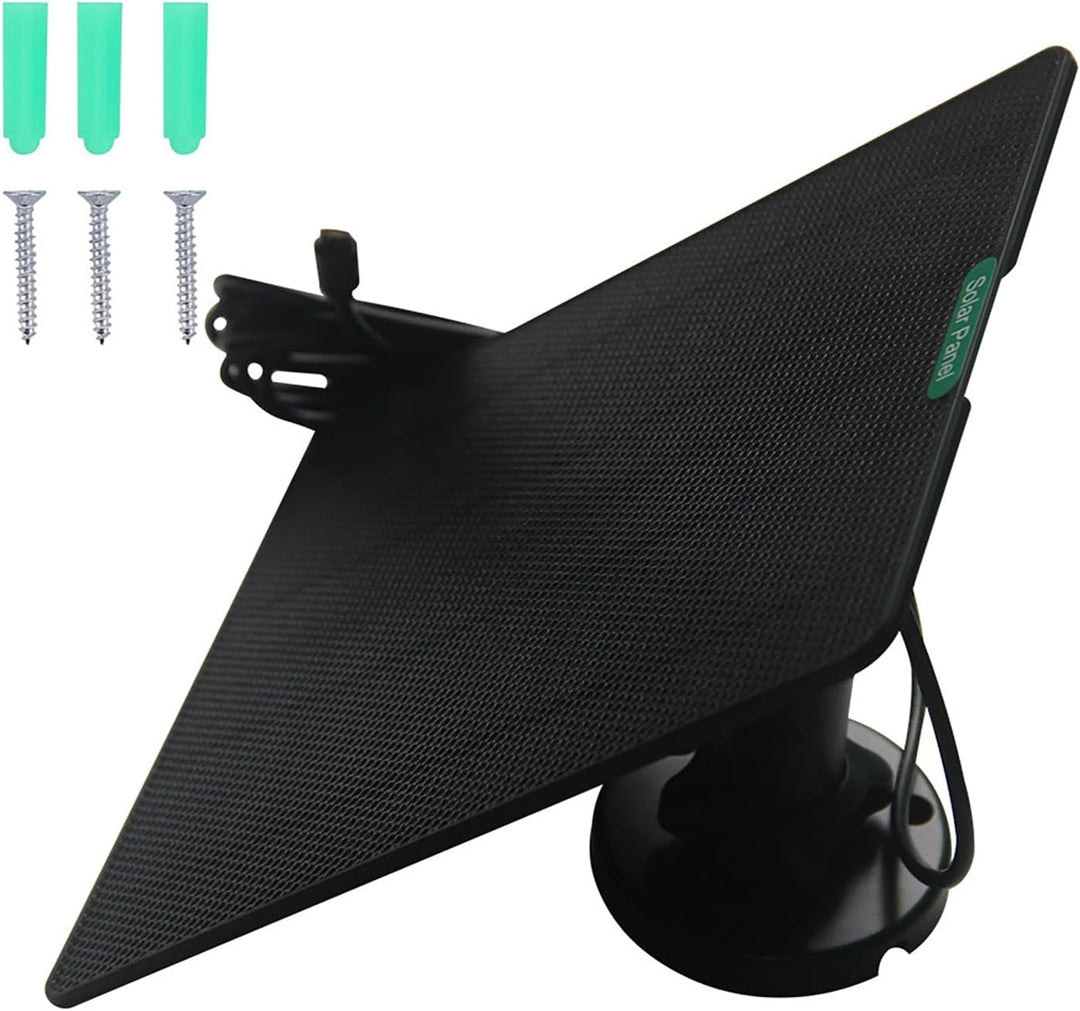 Solarpanel für Überwachungskamera 5W, ETFE Outdoor Solarladegerät mit Micro-USB/Type-C DC, kompatibe